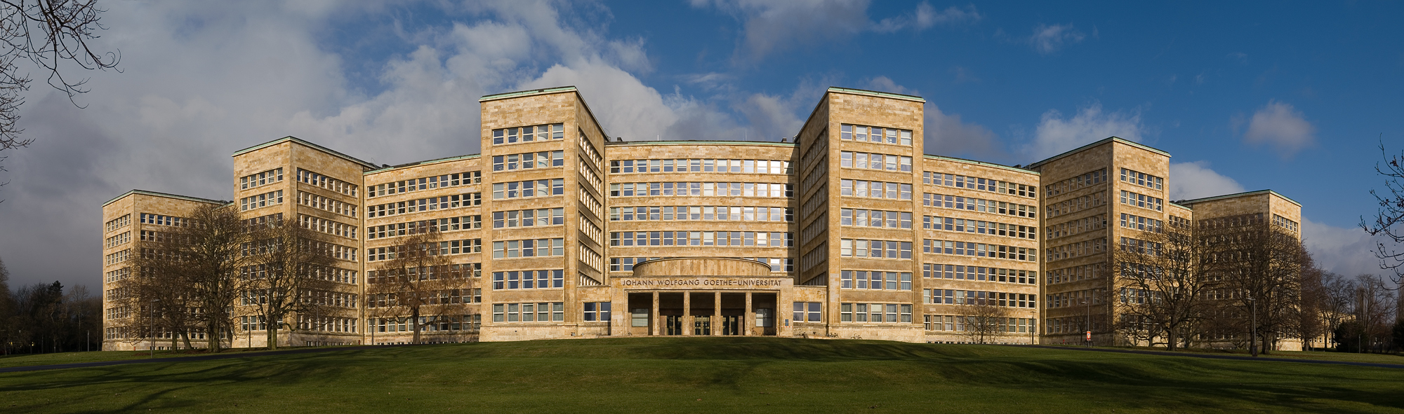 Panorama of Poelzig building (IG-Farben building) of Frankfurt University